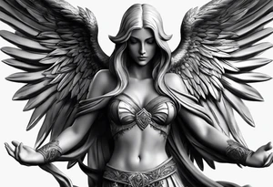 angel of death 3d tattoo idea