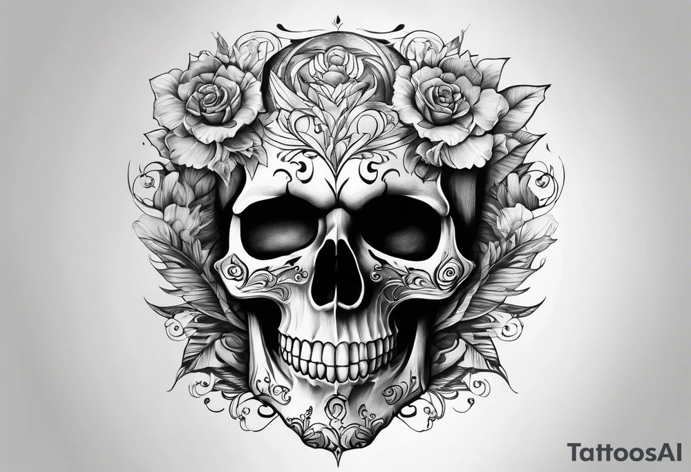 skull tattoo for legs tattoo idea