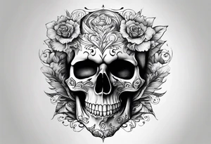 skull tattoo for legs tattoo idea