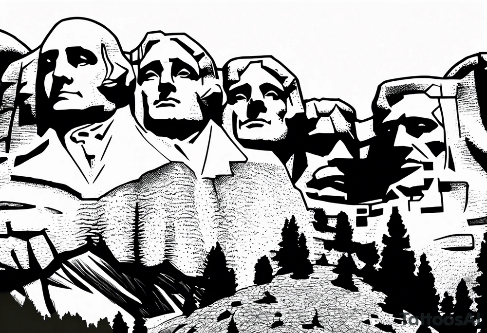 mount rushmore with tattoo idea