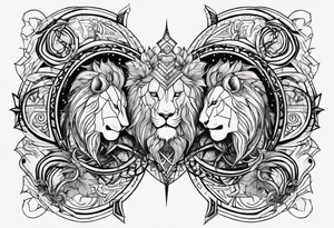 Scorpio and Leo mix tattoo idea