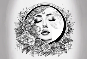 divine feminine
dainty
moon tattoo idea