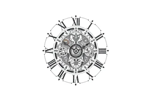 vintage roman numerals within ornate clockwork mechanism tattoo idea