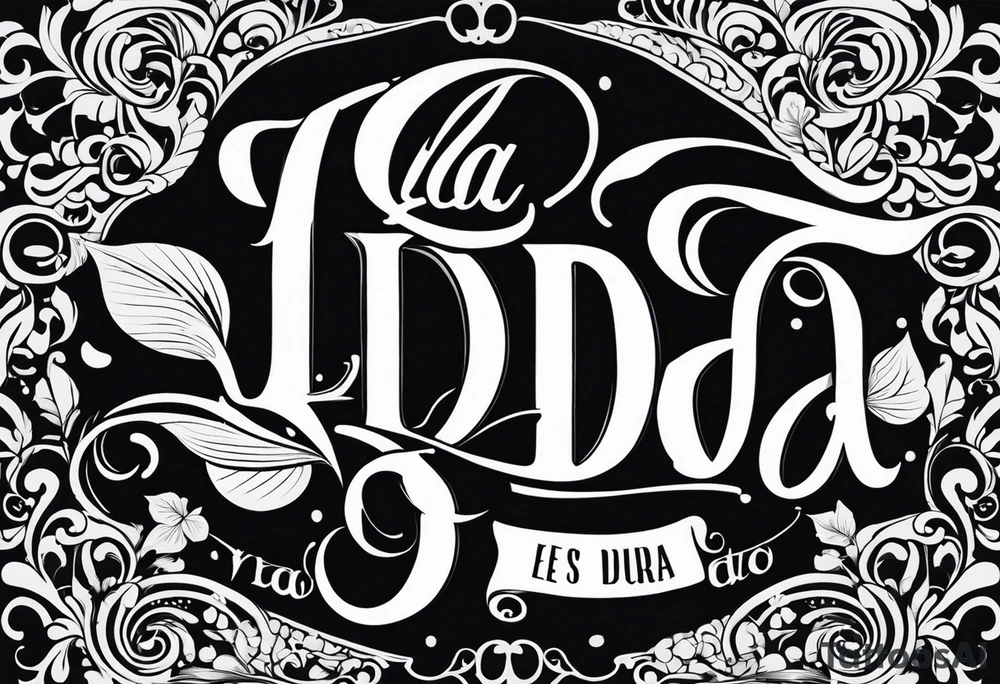La Vida Es Dura tattoo idea