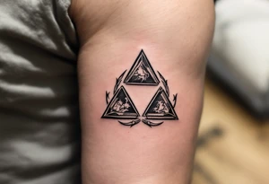 the legend of zelda tri-force symbol tattoo idea