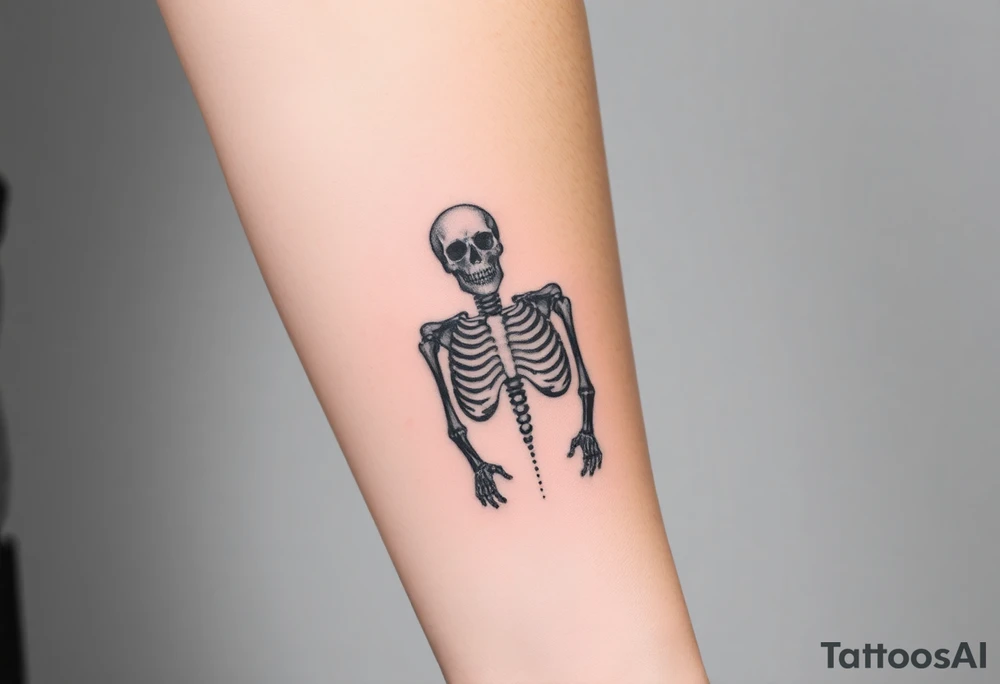 Detailed Skeleton tattoo idea