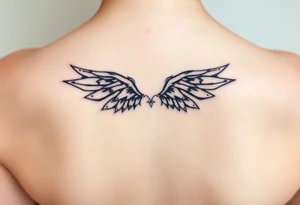 gothic wings small tattoo idea