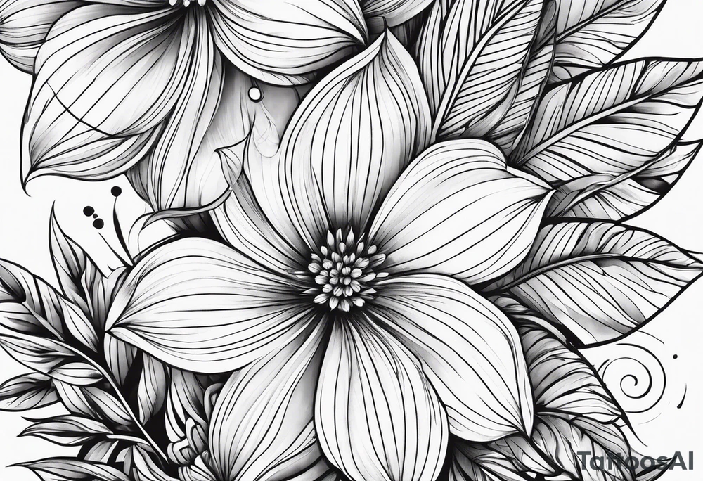 Flowers on arm tattoo idea