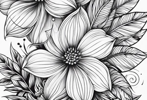 Flowers on arm tattoo idea