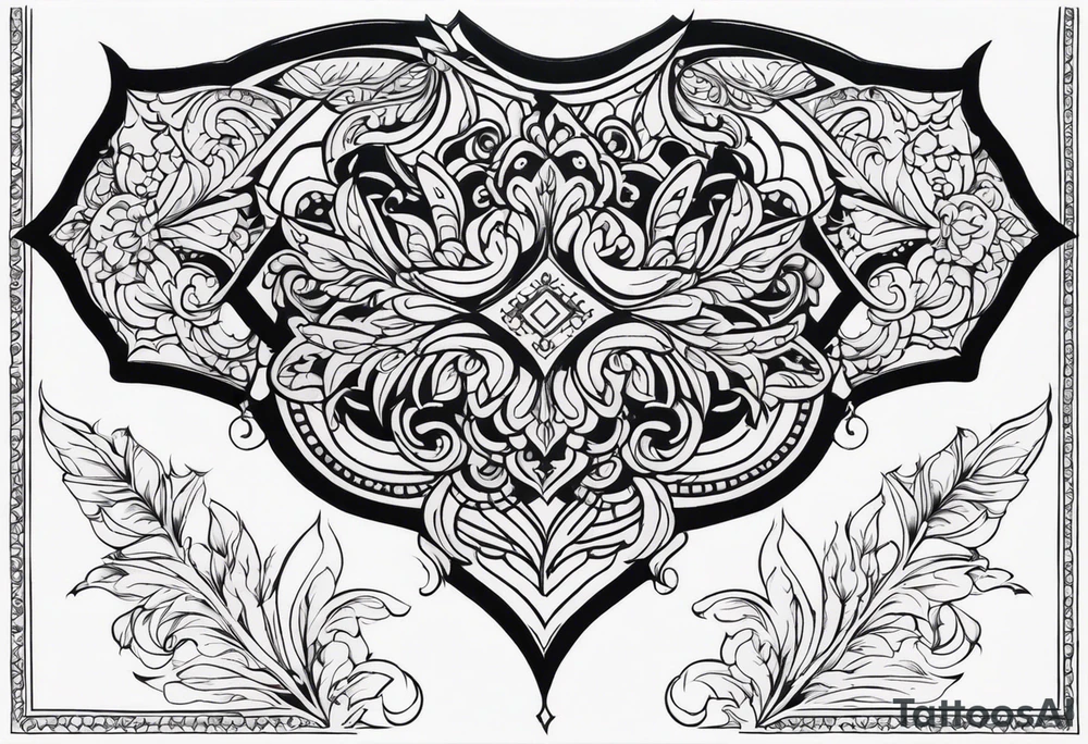 Ornamental back tattoo tattoo idea