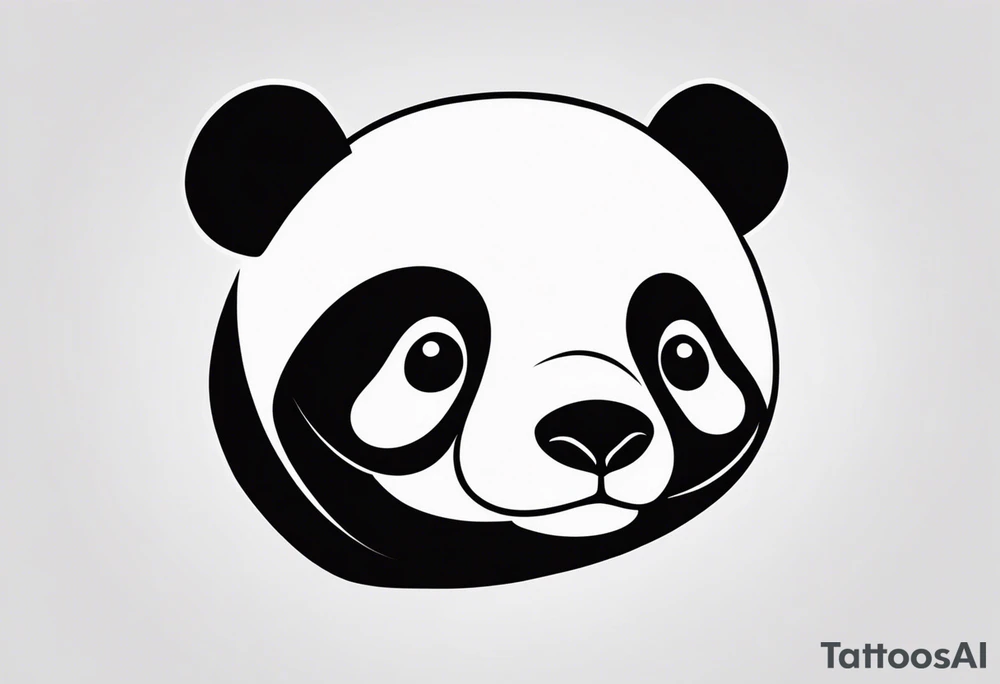 cute panda tattoo idea
