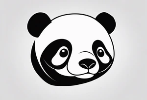 cute panda tattoo idea