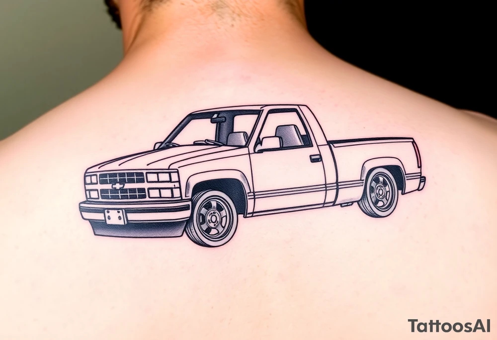1993 Chevy Silverado 1500 lowrider tattoo idea