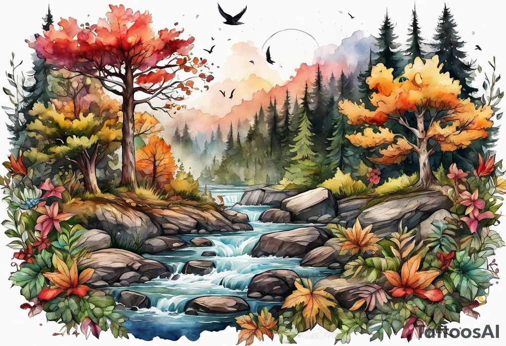 forrest floor tattoo idea