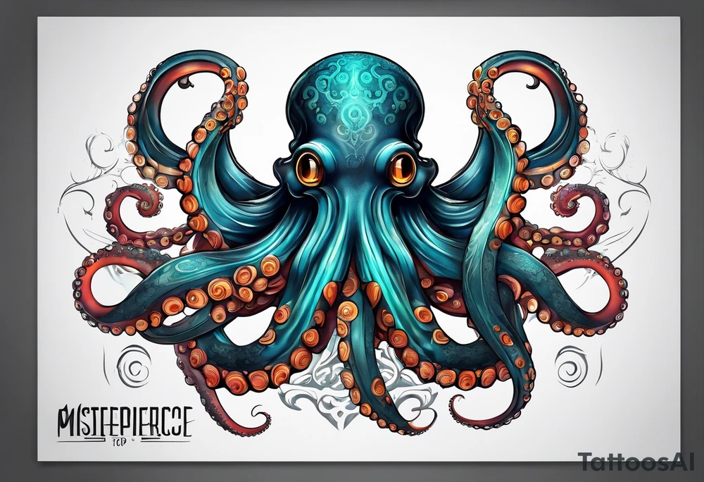Octopus, diesel engine tattoo idea