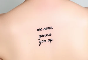 Rick Astley Never Gonna Give You Up tattoo idea