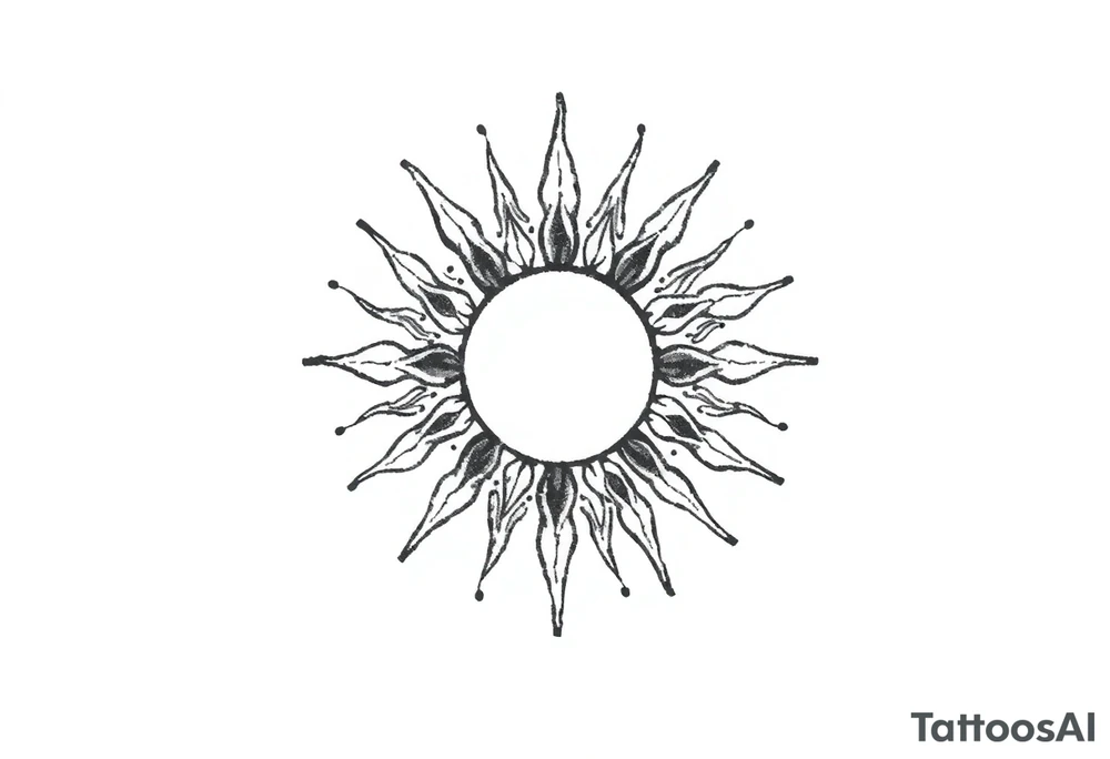 Sun tattoo idea