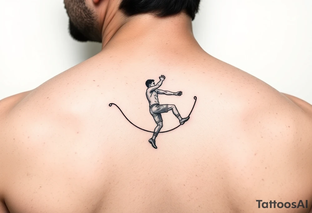 man jumping rope tattoo tattoo idea