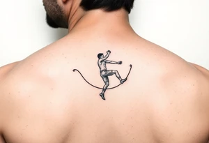 man jumping rope tattoo tattoo idea