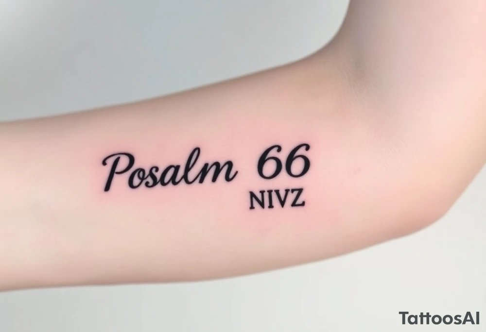 Psalm 66 NIV tattoo idea