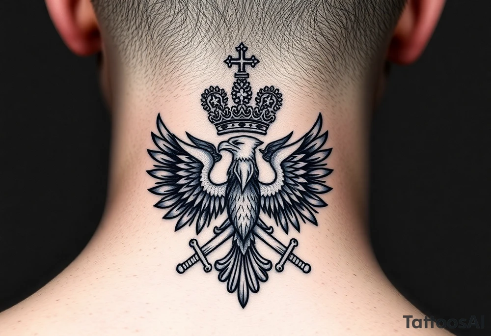 St. George 
Russian imperial crown above the eagle
Crossed swords or a Russian sabre
The Kremlin or St. Basil's Cathedral scene tattoo idea