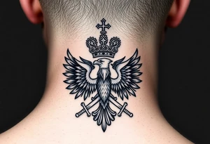 St. George 
Russian imperial crown above the eagle
Crossed swords or a Russian sabre
The Kremlin or St. Basil's Cathedral scene tattoo idea