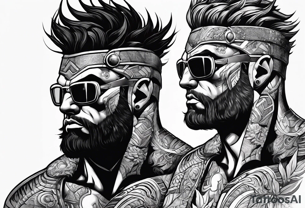 full body strong mythical giant cyclops turned to the side tattoo idea