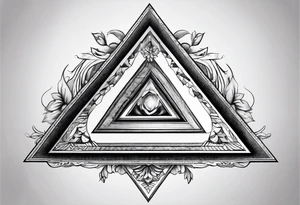 A triangle with nothing inside of it tattoo idea