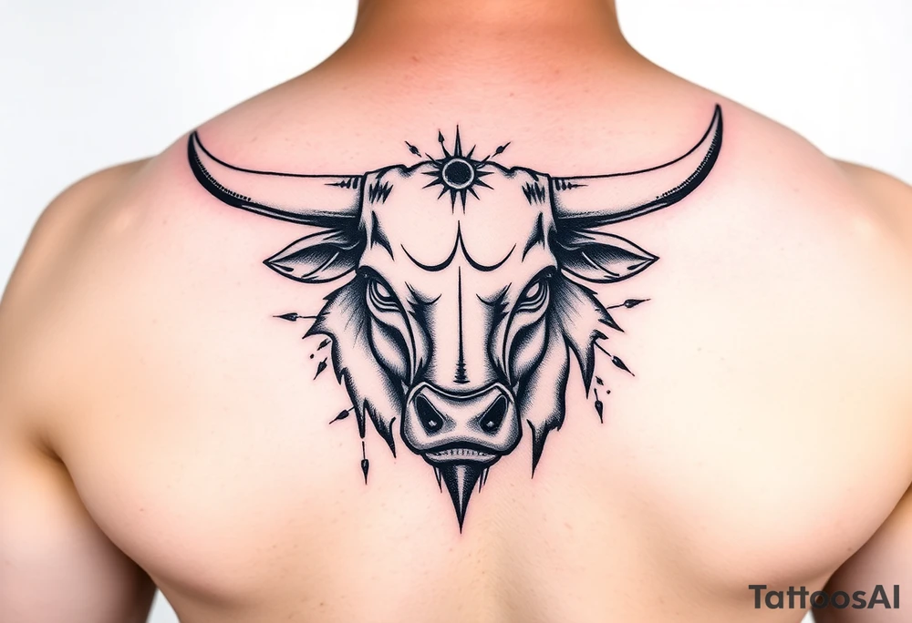 Wall Street bull with stock market tattoo idea