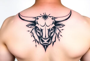 Wall Street bull with stock market tattoo idea