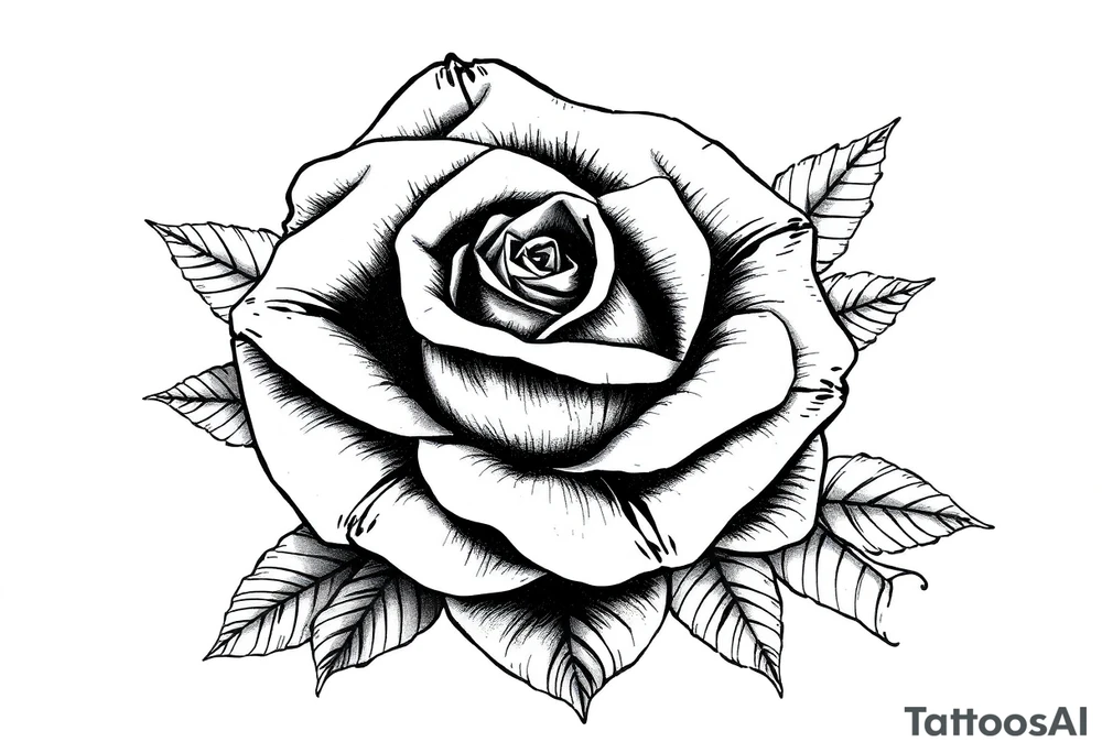 Rose with dates tattoo idea