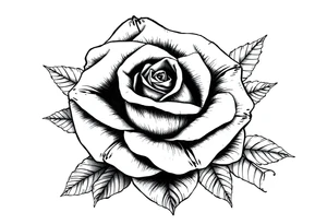 Rose with dates tattoo idea