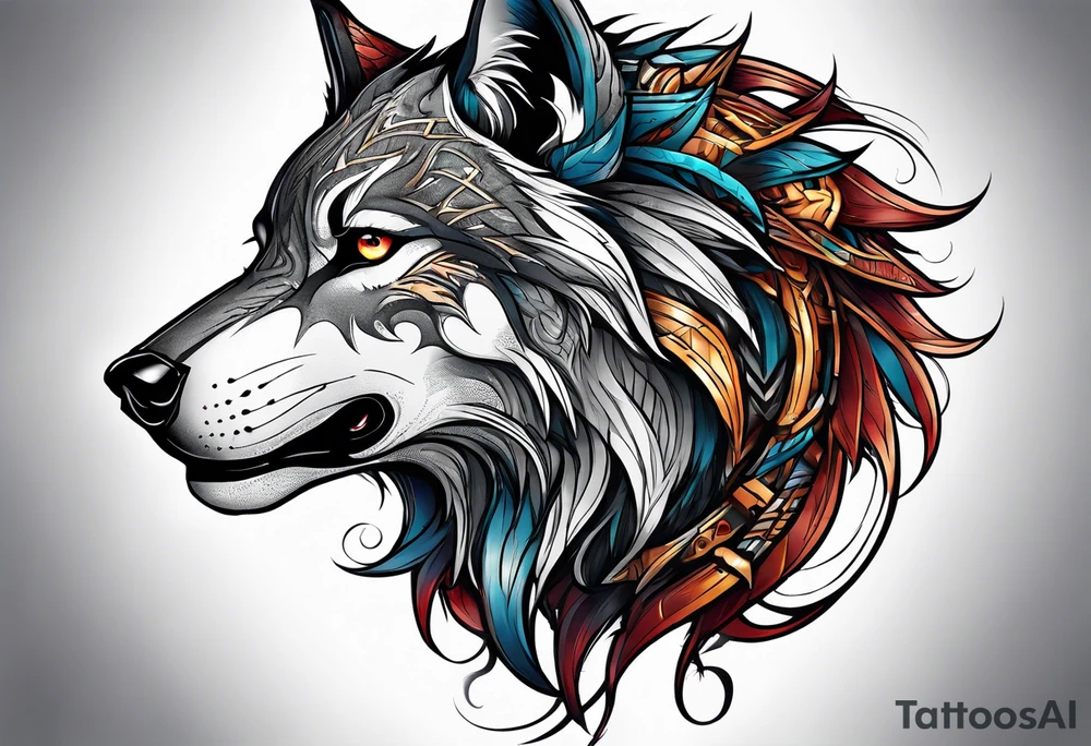 Lobo wolf for a male tattoo tattoo idea
