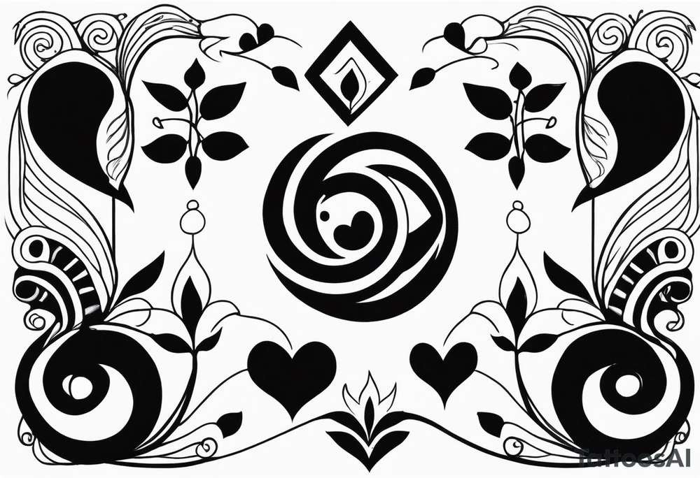 Love, source, abundance, Gemini symbol tattoo idea