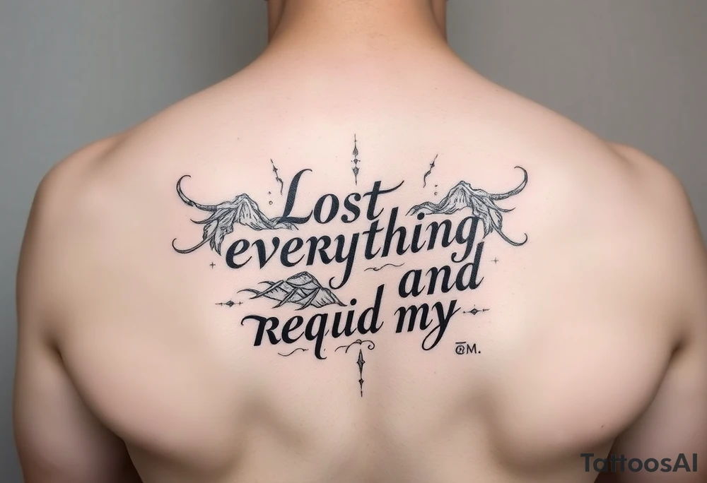 Lost everything and rebuild myself tattoo idea