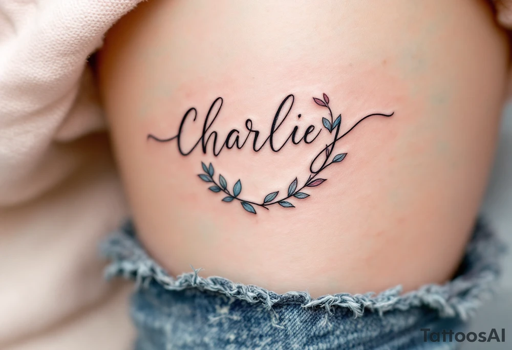 Create a delicate tattoo design that seamlessly integrates the names "Charlie" and "Zackary" in graceful, flowing cursive. Enclose the names within a softly stylized symbol that embodies strength and unity . The overall design should evoke warmth and protection while remaining refined and understated

Just the initials is ok too tattoo idea