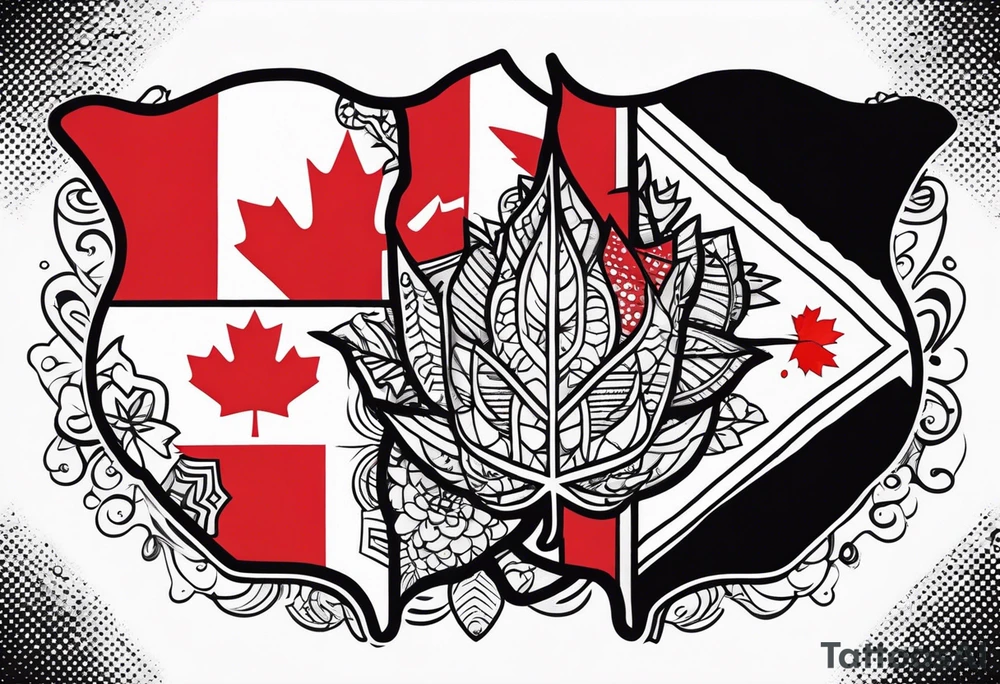 Merger of Trinidad & Tobago and Canada tattoo idea