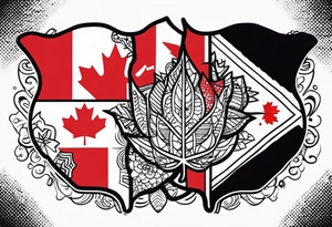 Merger of Trinidad & Tobago and Canada tattoo idea