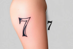 the number seven and a yankee jersey for forearm tattoo idea