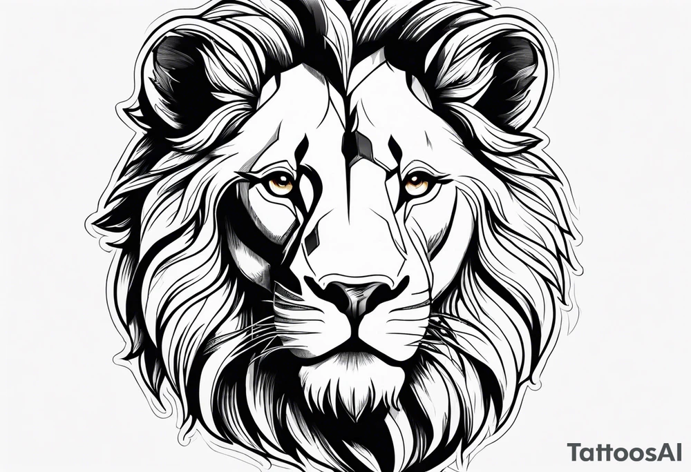 A majestic lion tattoo idea