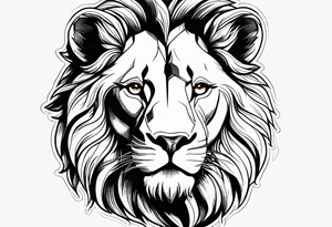 A majestic lion tattoo idea