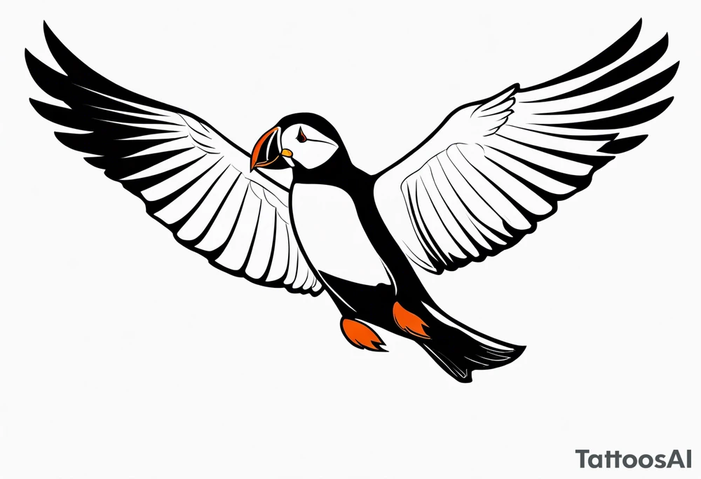 a flying puffin
 - forarm Tattoo tattoo idea