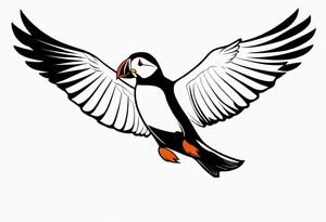 a flying puffin
 - forarm Tattoo tattoo idea