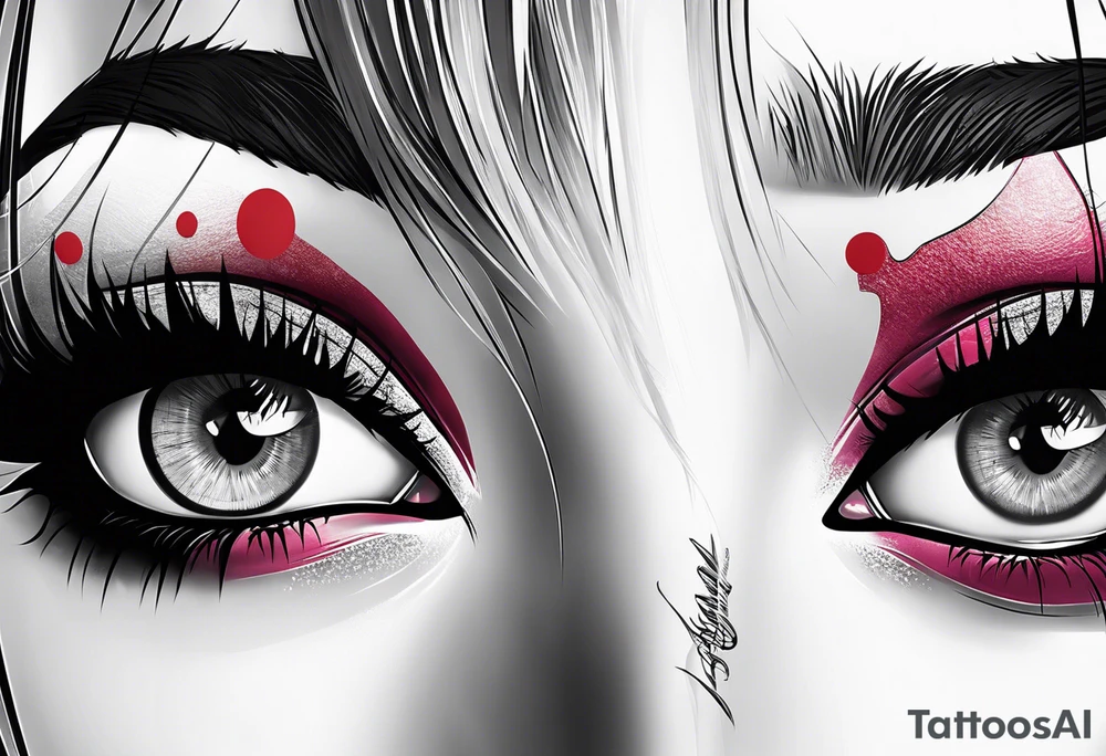 Harley quinn eyes tattoo idea