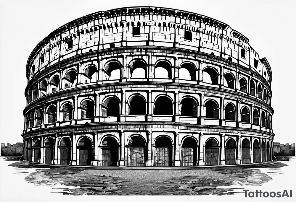 Rome colosseum tattoo idea