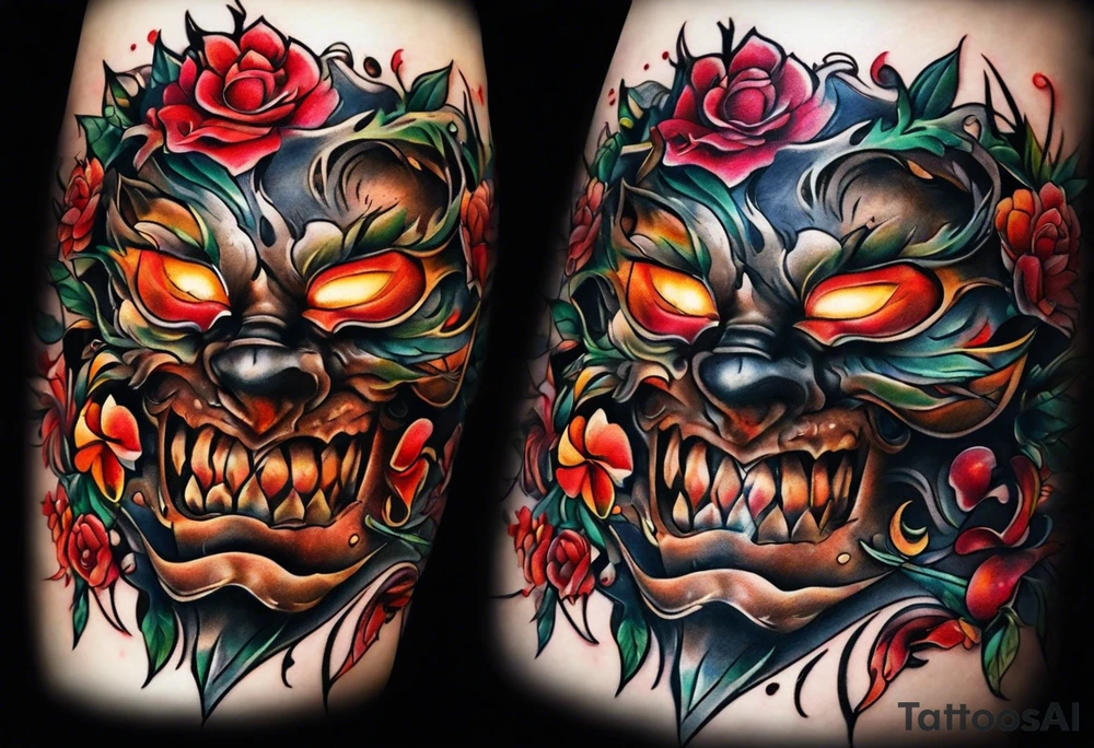 stitching together a wound; deep cut into skin tattoo idea