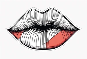 Sexy female lips tattoo idea