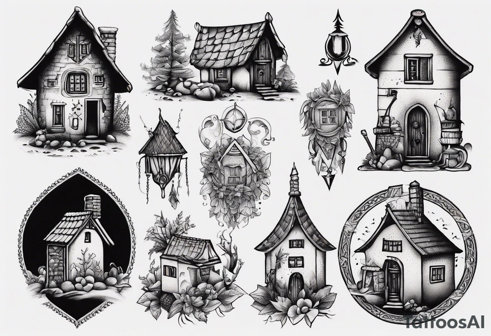 A Medieval scandanavian house tattoo idea