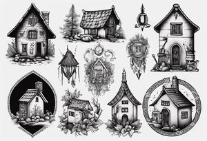 A Medieval scandanavian house tattoo idea
