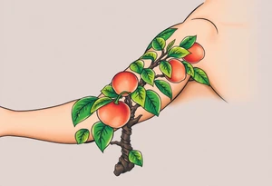 Pepper plant peach tree tattoo idea
